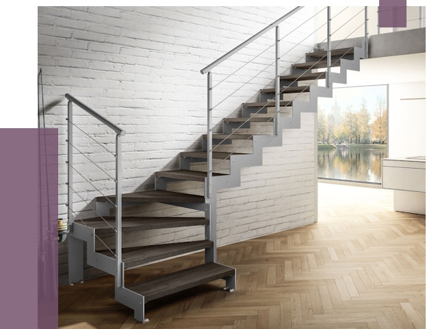 Г-образные лестницы под ключ в Вязниках от 38726 руб. | ПРОЛЁТ-Взн