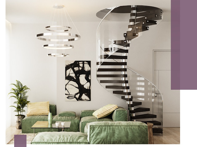 Лестницы для двухуровневой квартиры в Вязниках — изготовление и монтаж