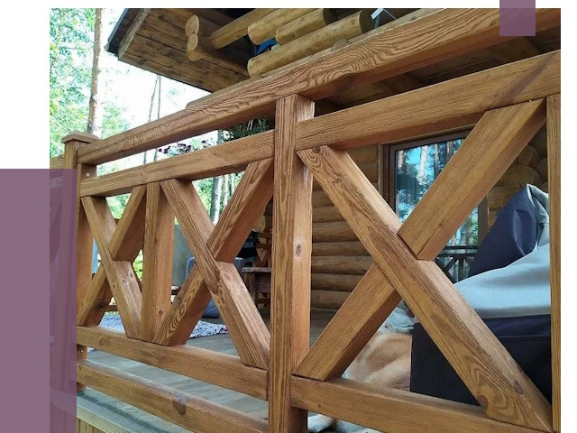 Деревянные перила под ключ в Вязниках от 8012 руб. 