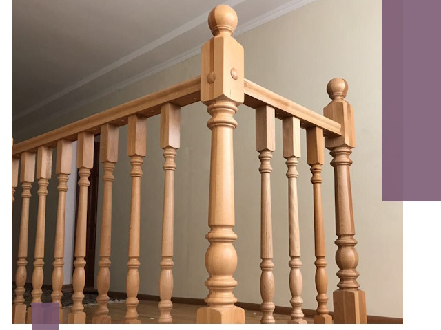 Деревянные перила на заказ в Вязниках: монтаж и изготовление