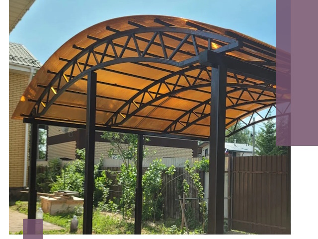 Изготовление навесов под ключ в Вязниках из качественных материалов