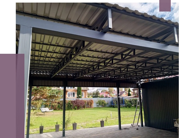 Монтаж навесов в Вязниках от 7692 руб. — установка навеса | ПРОЛЁТ-Взн