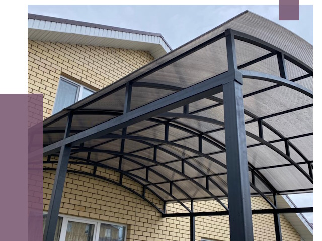 Монтаж козырьков в Вязниках от 12018 руб. | ПРОЛЁТ-Взн