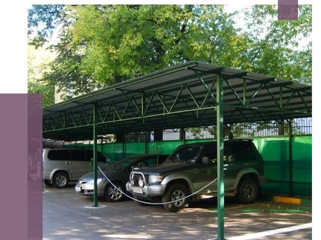 Навесы для парковки в Вязниках от 83862 руб. заказать | ПРОЛЁТ-Взн