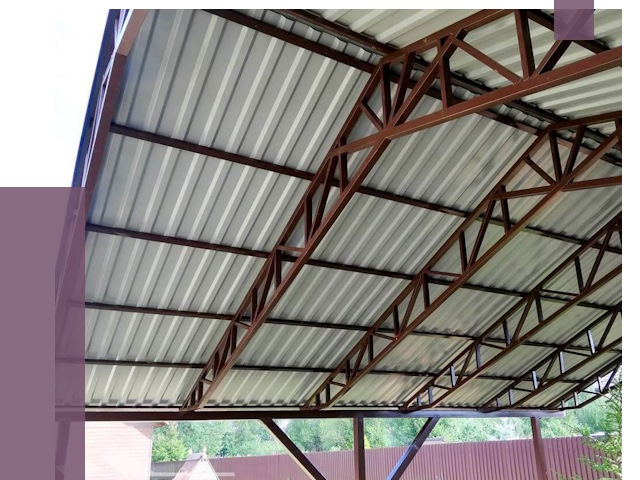 Навесы из профнастила в Вязниках от 7692 руб. | ПРОЛЁТ-Взн