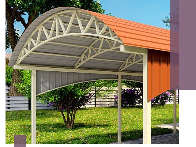 Навесы из профнастила под ключ в Вязниках — установка и монтаж