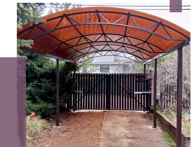 Арочные навесы в Вязниках от 13300 руб. — изготовление и монтаж | ПРОЛЁТ-Взн