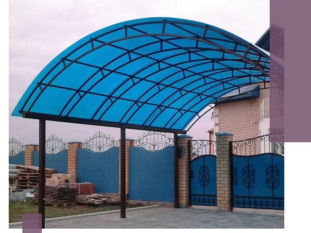 Арочные навесы под ключ в Вязниках — изготовление и монтаж
