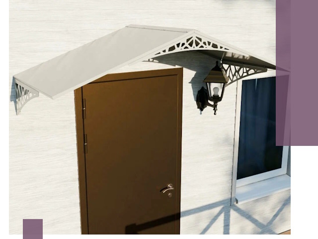 Металлические козырьки на входы и террасы в Вязниках