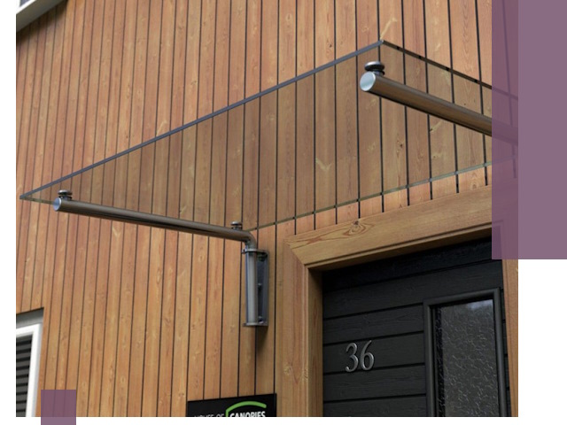 Стеклянные козырьки на входы и фасады в Вязниках