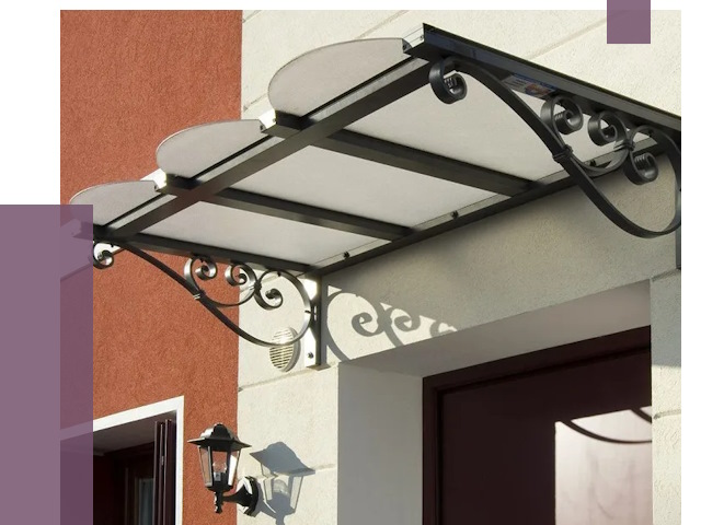 Односкатные козырьки в Вязниках от 8760 руб.  | ПРОЛЁТ-Взн